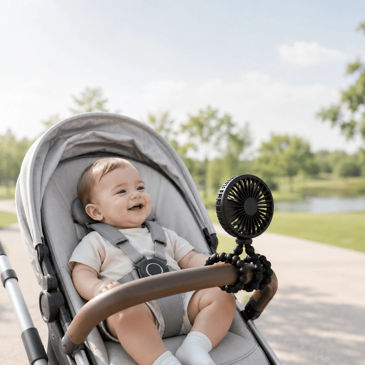 Ventilador Portátil para Coche y Cuna - Frescura adaptable - Imagen 5