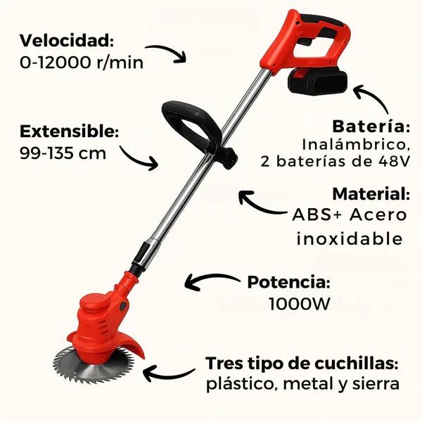 PowerTrim 360 –  Guadaña Multifuncional Con 2 Baterías y Kit de Corte Gratis - [PROMOCIÓN DISPONIBLE SOLO HOY]